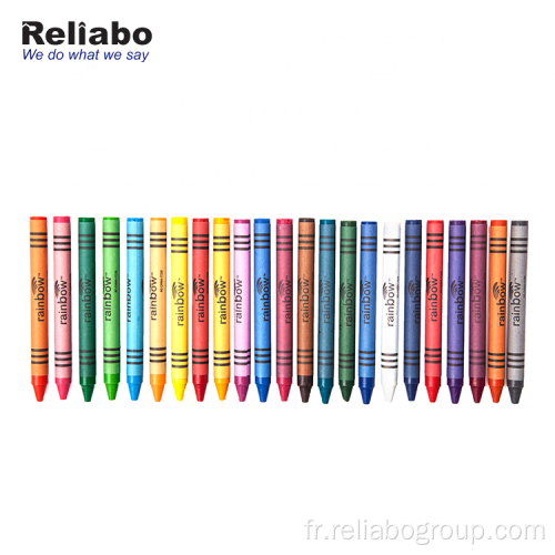 Stylo crayon multicolore pour enfants à impression personnalisée